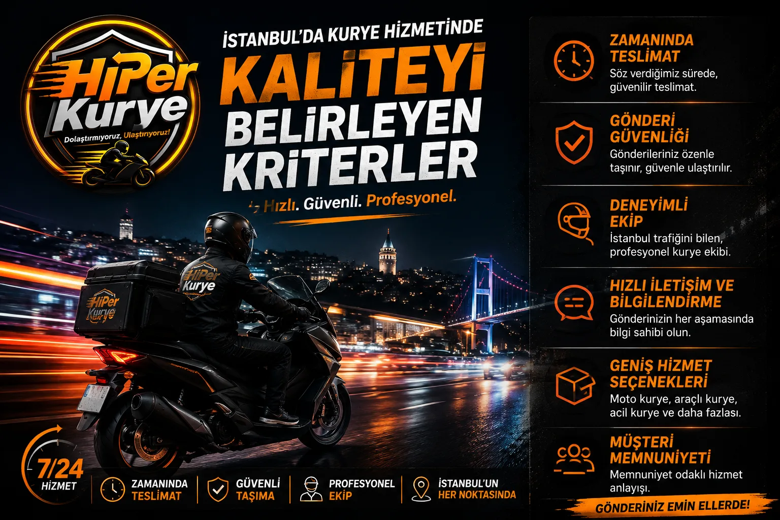 İstanbul da Kurye Hizmetinde Kaliteyi Belirleyen Kriterler