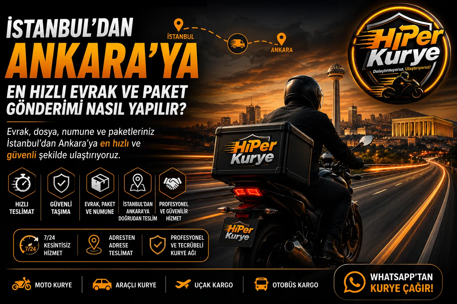 İstanbul’dan Ankara’ya En Hızlı Evrak ve Paket Gönderimi Nasıl Yapılır?