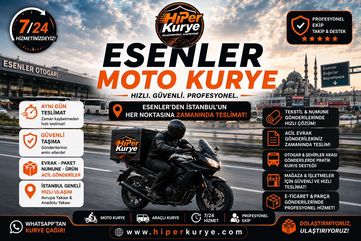 Esenler Moto Kurye | Hızlı, Pratik ve Profesyonel Teslimat