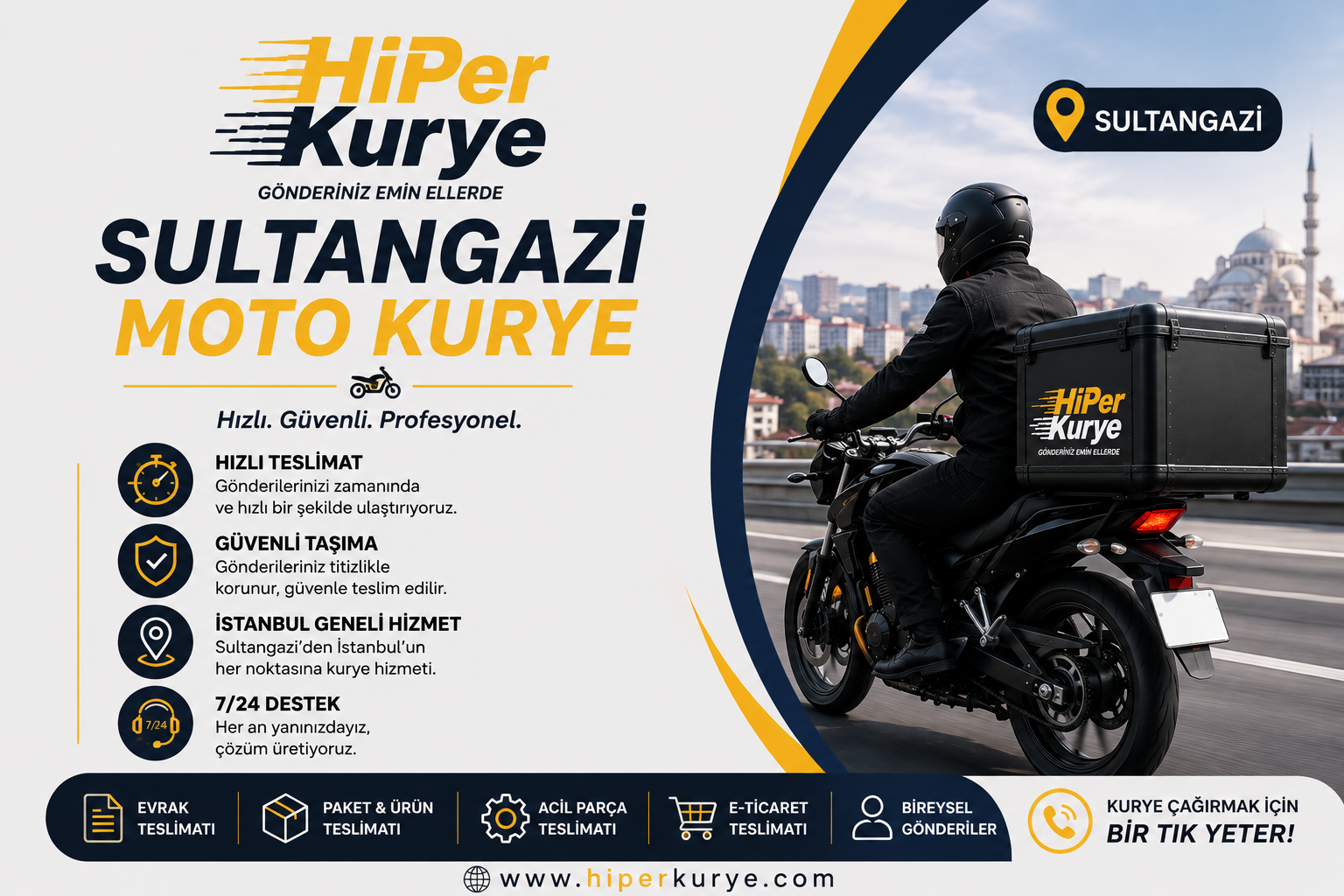 Sultangazi Moto Kurye | Gönderiniz İçin Pratik ve Profesyonel Teslimat