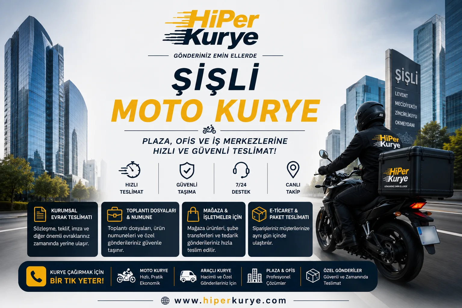 Şişli Moto Kurye | Plaza ve İş Merkezleri İçin Profesyonel Teslimat