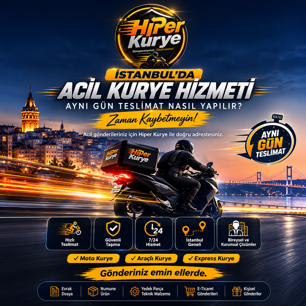 İstanbul’da Acil Kurye Hizmeti: Aynı Gün Teslimat Nasıl Yapılır?