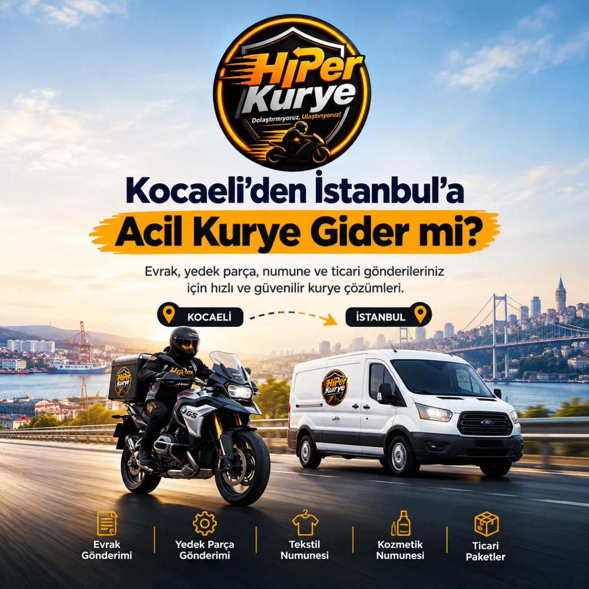 Kocaeli den İstanbul a Acil Kurye Gider mi?